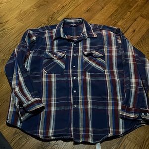 Mighty Mac Vintage 80s Lumberjack Flannel Button Up Long Sleeve Shirt. Sz 2XL